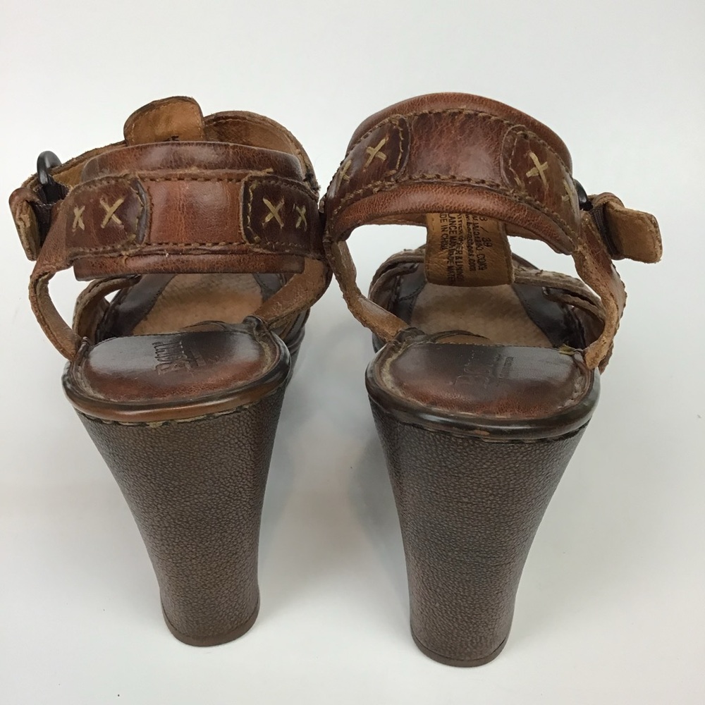 Born Tan Leather Strappy Sandals - Picture 4 of 7